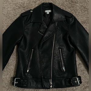 Black leather jacket